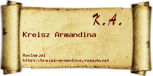 Kreisz Armandina névjegykártya